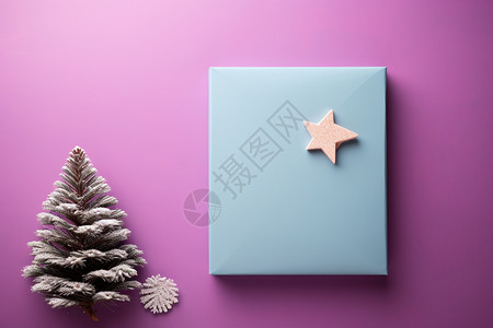 圣诞树和星星背景图片