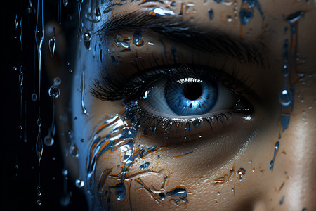 眼球运动的正常视觉通路蓝色的眼睛设计图片