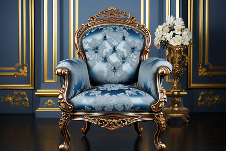 古董椅子古雅豪华的皮质沙发背景