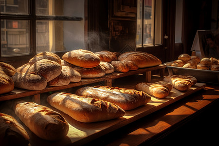 美味面包面包店大列巴高清图片