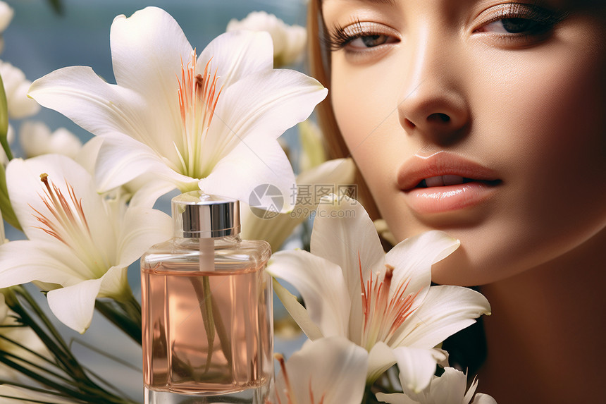 百合花与香水图片