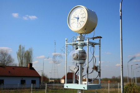 大连气象站检测天气的官方温度计背景