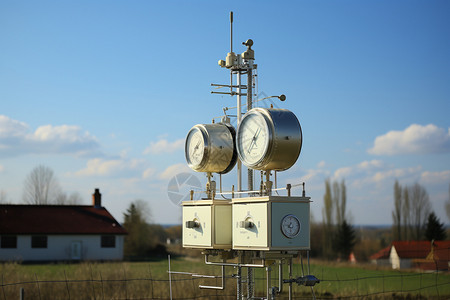 官方授权气象站的仪器背景