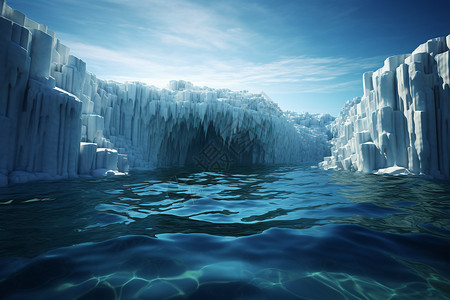 海洋上的冰山图片