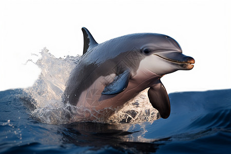 海豚游泳跳跃海豚高清图片