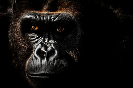 大猩猩脸眼神清澈的大猩猩背景