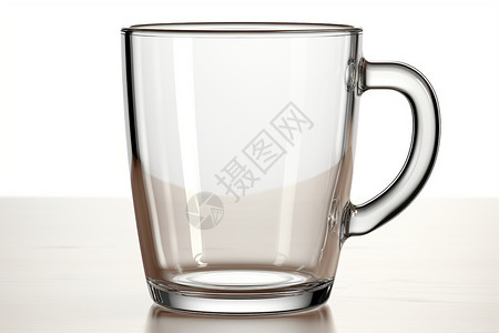 透明玻璃马克杯背景图片