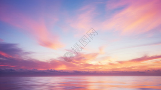 免扣海上风景海上的彩霞背景