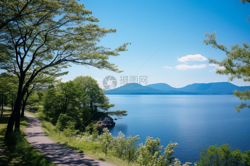 湖光山色美丽的风景图片