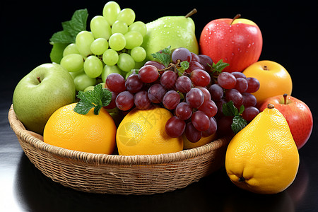一桌水果一桌丰盛的水果背景
