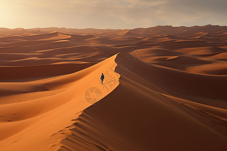 广阔干旱的沙漠图片