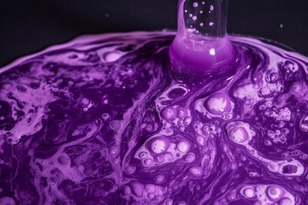 紫色粘稠的泡沫液体设计图片