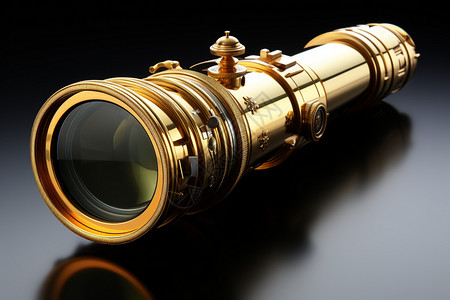 金色的望远镜图片