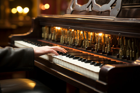 复古的钢琴乐器背景图片