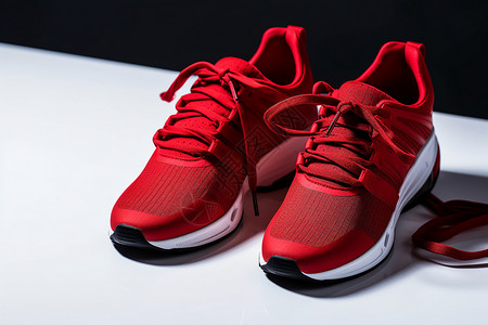 舒适的红色运动鞋图片