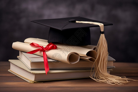 毕业帽学位证书背景图片