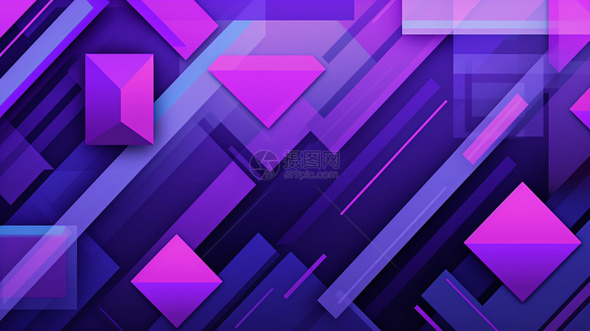 紫色背景中的几何图案图片
