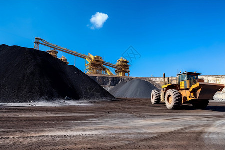 煤炭素材煤矿运输背景