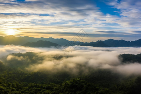 山脉云海美景图片