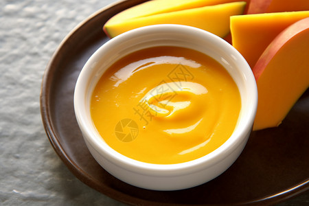 美味细腻的芒果酱高清图片