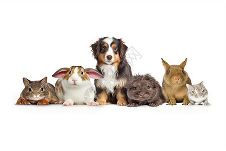 一群动物背景图片