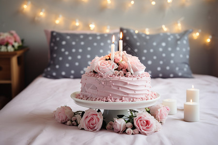 粉色蛋糕图片