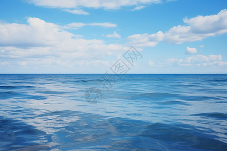 海天一线的海洋景观高清图片