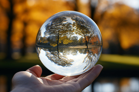 透明梦幻气泡梦幻唯美的水晶球背景