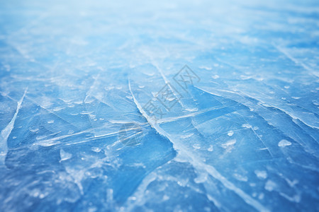 冷冻水表面冬季冷冻的冰面背景