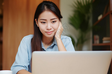 书房里的女人背景图片