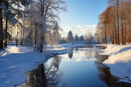 冬季的自然景色图片