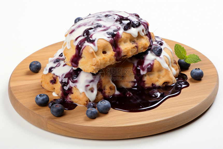 美味的蓝莓饼干图片