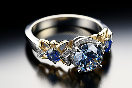 漂亮的钻石戒指背景图片