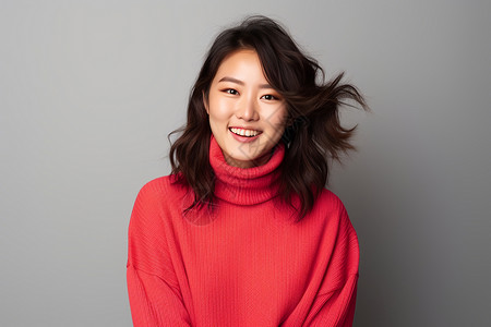 微笑的韩国女孩图片
