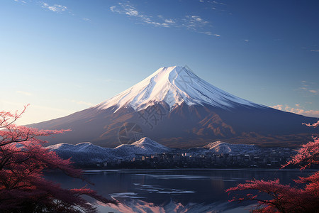 富士山的自然风景高清图片