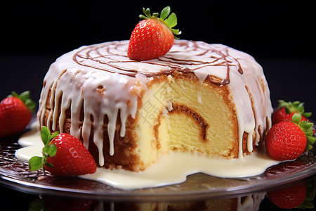 甜甜的草莓蛋糕图片