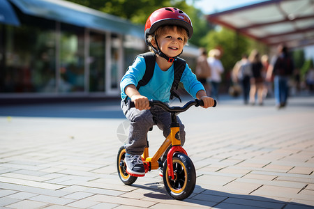 骑着月饼的男孩男孩骑着平衡车骑行背景