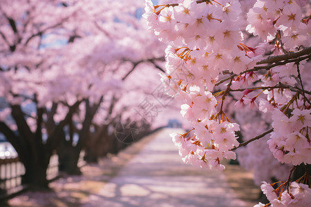 樱花树矢量图日本的樱花树背景