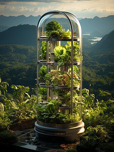 生态城可持续的植物塔设计图片