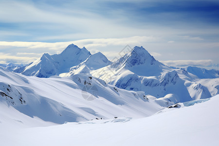 壮观的雪山风景高清图片