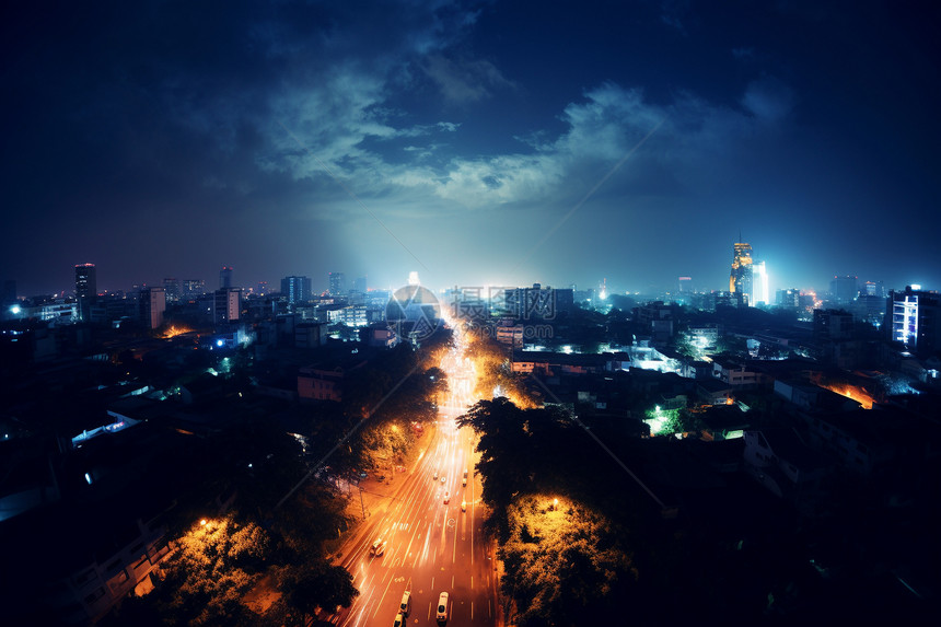 光彩夺目的都市夜景图片