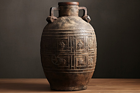 陶土制品酒瓶背景图片