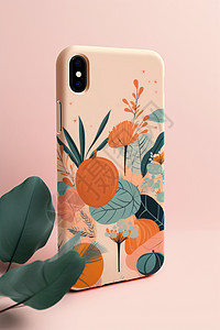 花与植物融合的手机壳背景图片