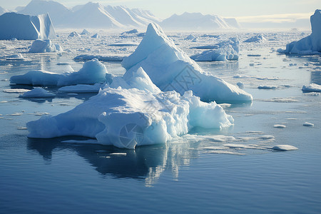 美丽的冰川背景图片