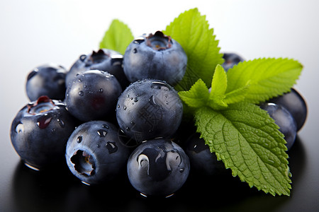 成熟的蓝莓背景图片