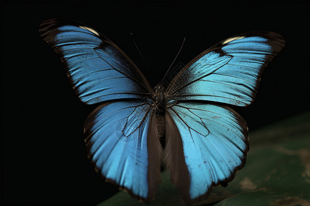 梦幻的蓝色蝴蝶背景图片