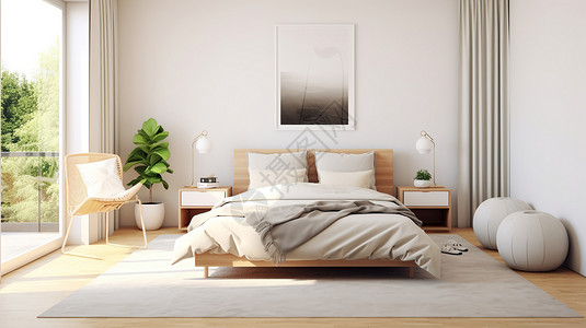 简洁现代的卧室图片