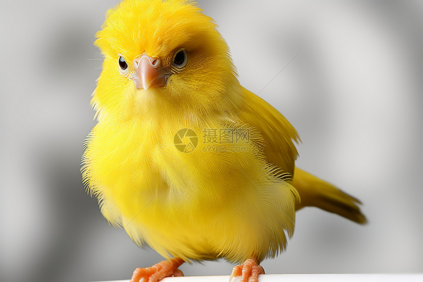 阳光下的黄色小鸟图片