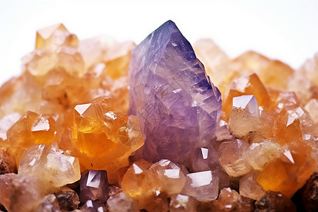紫色水晶的自然宝石图片