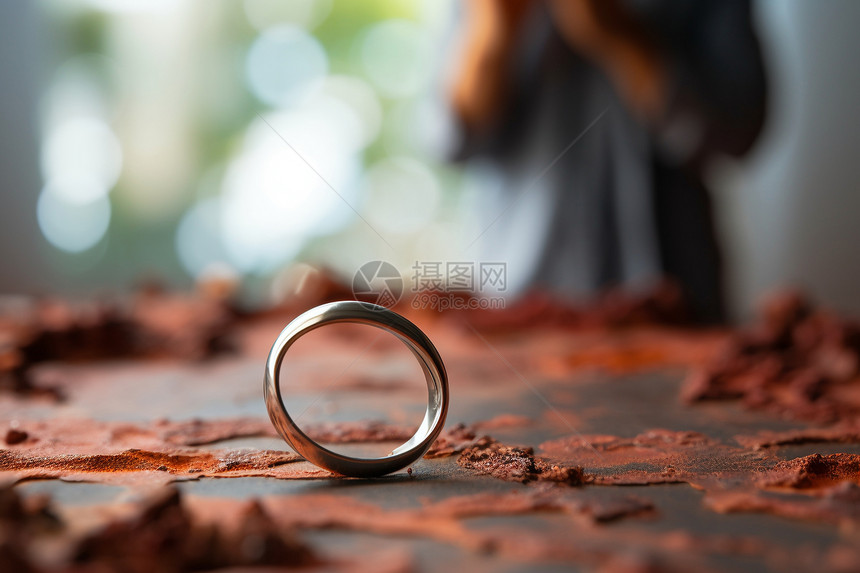 丢弃的婚姻戒指图片